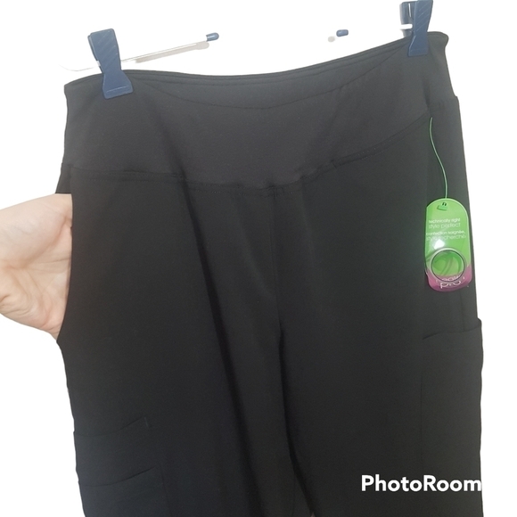 Health Pro Stretchy Pull on Scrub Pants with Pockets - Picture 2 of 11